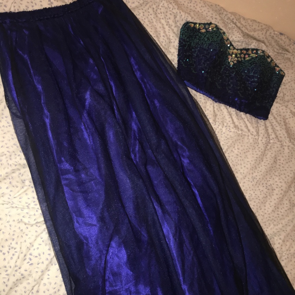 Floor length two piece dress